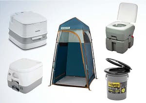 Portable private toilet tent on Mount Kilimanjaro for climbers