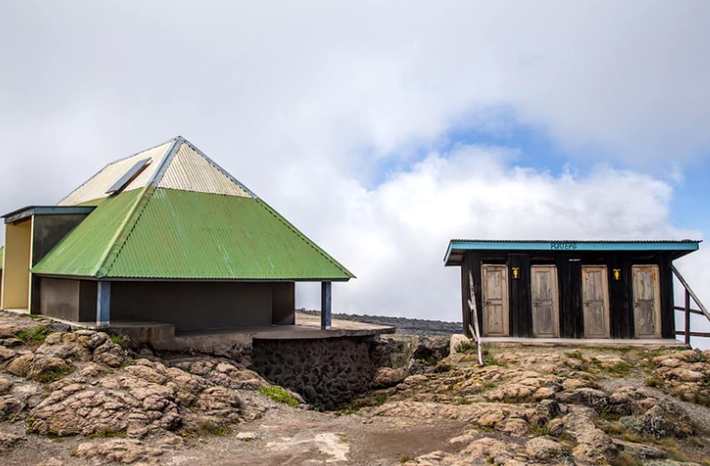 Public toilet (long drop) at Mount Kilimanjaro campsite used by climbers