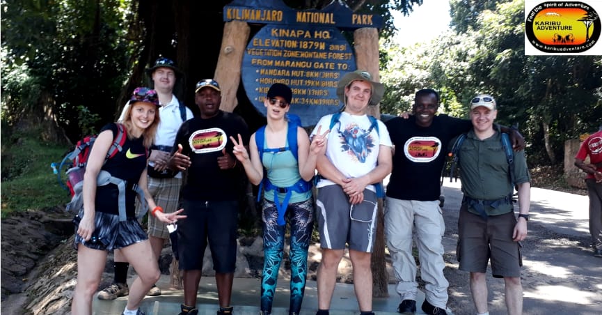 Marangu Route on Mount Kilimanjaro with rainforest and mountain views